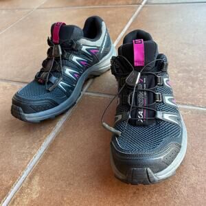 Saloman XA Comp 7 Trail Runners Outdoors Gorpcore Blue Pink NO INSOLES size 7.5
